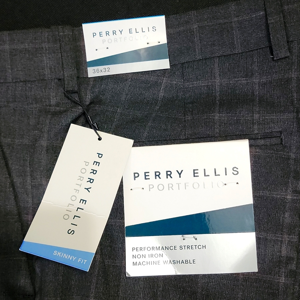 Perry Ellis Dress stretch slacks 36x32 NWT